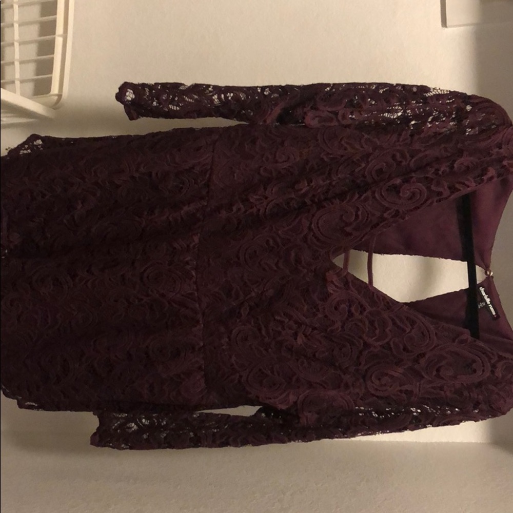 Charlotte Russe burgundy romper